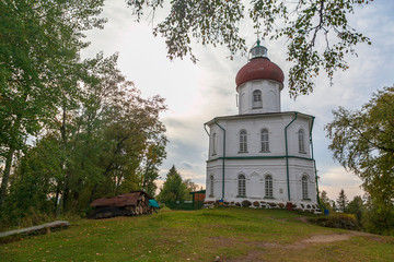Ascension church-lighthouse on Sekirnaya mountain on in the Holy Ascension skete. The Solovetsky Monastery.