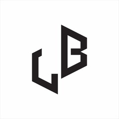 LB Initial Letters logo monogram with up to down style