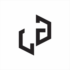 LG Initial Letters logo monogram with up to down style