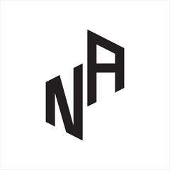 NA Initial Letters logo monogram with up to down style