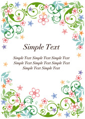 蔓草と花_背景_フレーム