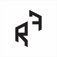 RF Initial Letters logo monogram with up to down style