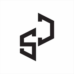 SC Initial Letters logo monogram with up to down style