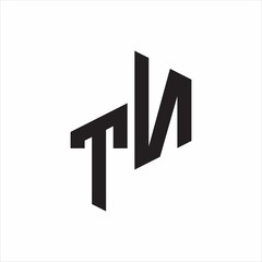 Obraz premium TN Initial Letters logo monogram with up to down style