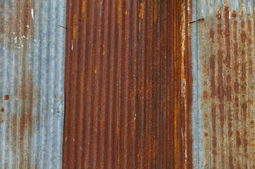 old rusty galvanized , Background and texture of rust iron,Vintage color style.
