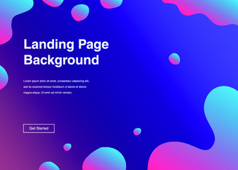 Dynamic shapes composition for landing page