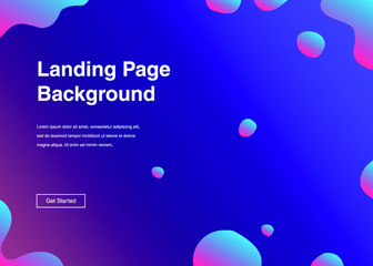 Dynamic shapes composition for landing page