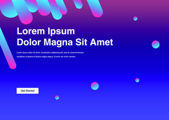 Dynamic shapes composition for landing page