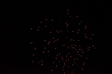 Fireworks in New Year Festival Celebration light background