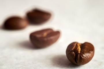 Mature coffee beans for making an invigorating drink.