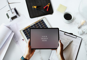 Digital tablet screen mockup