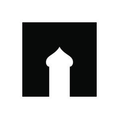 Obraz premium Door mosque icon design template vector illustration isolated patience icon isolated on white background. Vector illustration. EPS 10.