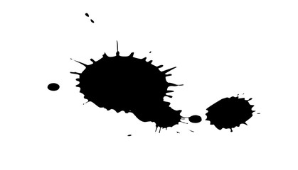Black ink splashes. Royalty high-quality free best stock photo image of black blots and ink splashes isolated on white background. Grunge splatter, paint splashes, liquid stains, abstract ink drops