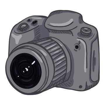 Vector Cartoon Professional Photo Camera