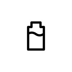 Battery Icon, isolated on white. User Interface Outline Icon.
