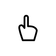 Obraz premium Hand Glove Gesture Icon, isolated on white. User Interface Outline Icon. 