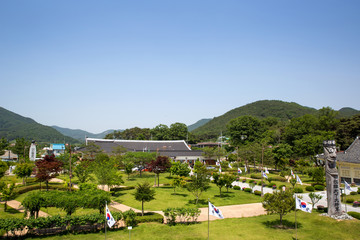 Fototapeta na wymiar Patriot Yun Bong-gil Memorial in Yesan-gun, South Korea. 