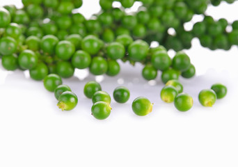 Green Pepper on white background