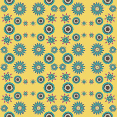 Abstract seamless colorful pattern exotic shapes backgrounds