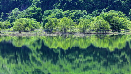 Fototapeta na wymiar 秋元湖