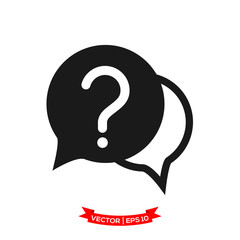 help vector  icon, question icon in trendy flat design