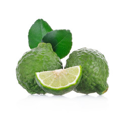 Bergamot fruit isolated on white background.