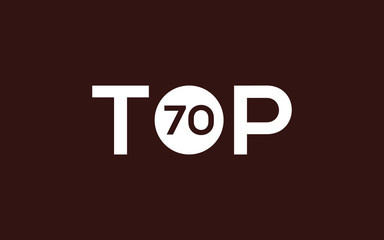 Top Seventy or 70 Logo Design Template