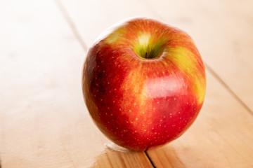 apples on wood table