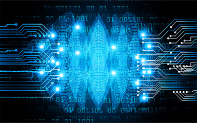 PrintBlue cyber circuit future technology concept background
