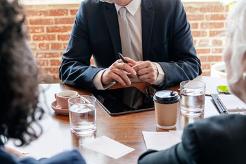 Team of business people in a meeting