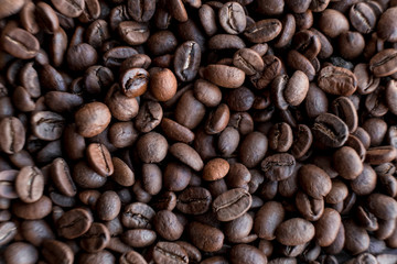 roasted coffee beans, can be used as a background.