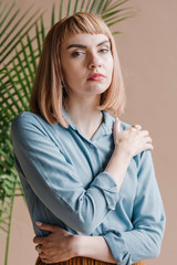 Girl with a bob haircut