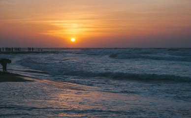 sunset at the beach