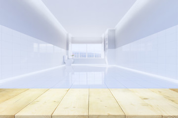 wood table and toilet background