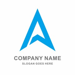 Triangle Arrow Space Business Company Vector Logo Design