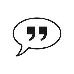 Fototapeta premium quote icon in trendy flat design