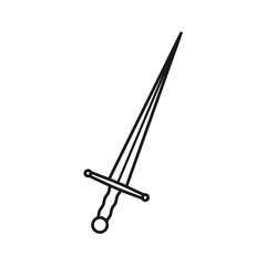 simple sword icon, flat design best vector sword icon