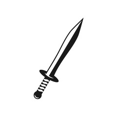 simple sword icon, flat design best vector sword icon