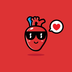 cool heart vector design