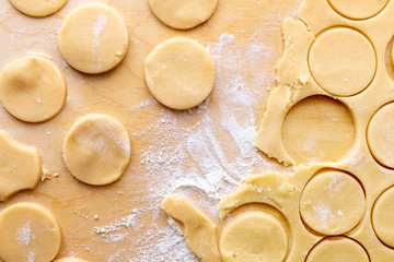 Raw butter cookie dough.