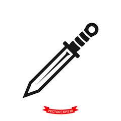 knife icon vector logo template, dagger vector icon