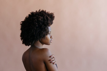 Black model with natural hair