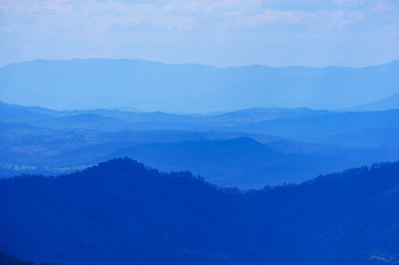 Naklejka premium mountain landscape with clouds