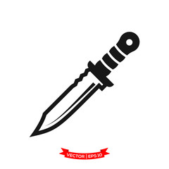 knife icon vector logo template, dagger vector icon