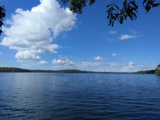 clouds over the lake