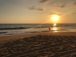 sunset on the beach