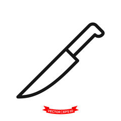knife icon vector logo template, chef knife vector icon, kitchen utensil icon