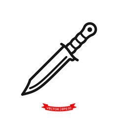 knife icon vector logo template, dagger vector icon