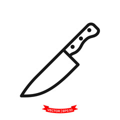 knife icon vector logo template, chef knife vector icon, kitchen utensil icon