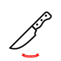 knife icon vector logo template, chef knife vector icon, kitchen utensil icon